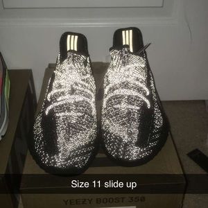 Yeezy 350 boost black reflective